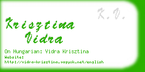 krisztina vidra business card